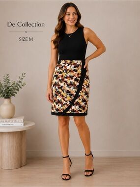 De Collection Floral Wrap Style Skirt Size M